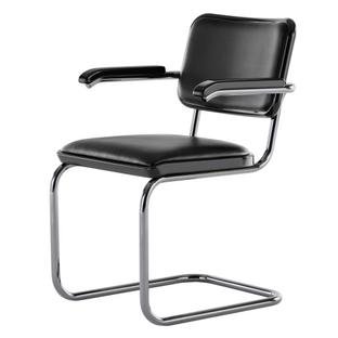 JS . Thonet - S 64 P/V Serious Cantilever Chair, Serious 01 - leather, graphite black