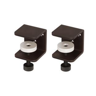 Tiptoe Clamp for Wall Shelves (Set of 2), Dark varnished steel