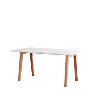 New Modern Dining Table Rectangular, Metal/Recycled Plastic, 160 x 95 cm, Ash pink