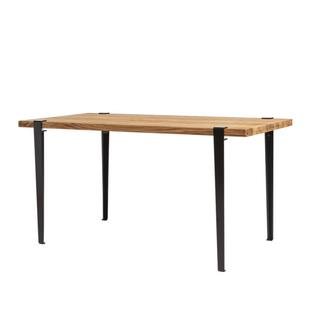 Balthazar Dining Table, Reclaimed oak, Graphite black