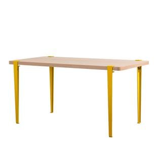 Balthazar Dining Table, Oak finish, Sunflower yellow