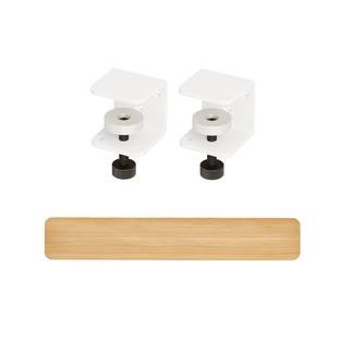 Tiptoe Wall Shelf, Solid Oak, Wall shelf 120 cm, Cloudy white