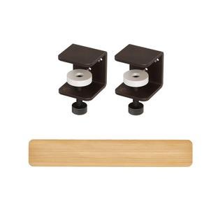 Tiptoe Wall Shelf, Solid Oak, Wall shelf 120 cm, Dark varnished steel
