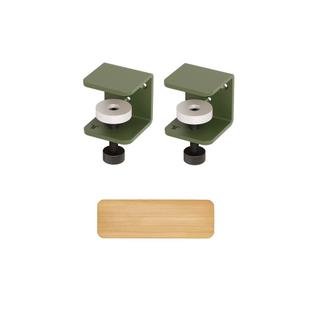 Tiptoe Wall Shelf, Solid Oak, Wall shelf 60 cm, Rosemary green
