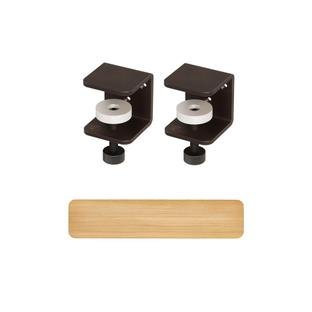 Tiptoe Wall Shelf, Solid Oak, Wall shelf 90 cm, Dark varnished steel