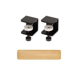Tiptoe Wall Shelf, Solid Oak, Wall shelf 90 cm, Graphite black