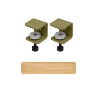 Tiptoe Wall Shelf, Solid Oak, Wall shelf 90 cm, TipToe x HEJU - Heather green