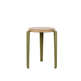 Lou Stool, Solid Wood, Solid oak, TipToe x HEJU - Heather green