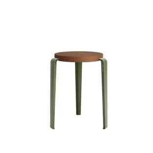 Lou Stool, Solid Wood, Tinted oak, Rosemary green