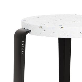 Lou Stool, Recycled Plastic, Venezia, Graphite black