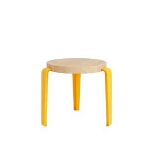 Mini Lou Children's Stool, Solid oak, Sun Yellow