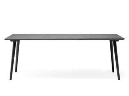 In Between Square Table, L 200 cm x W 90 cm, Black lacquered oak