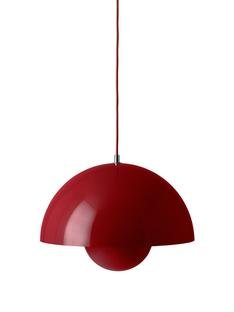 Flowerpot VP7 Pendant Lamp, Vermilion red