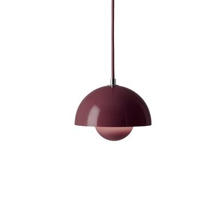 Flowerpot VP10 Pendant Lamp, Dark plum