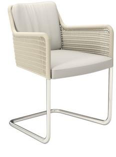 D43, Leather , Cream white, Stainless steel, matt