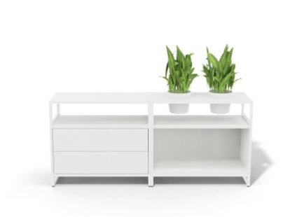 M1 plant sideboard, Version 2 (H 70 x W 160 cm), White