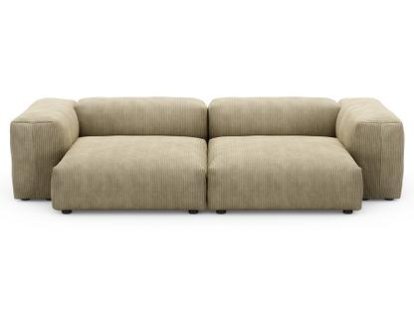 Two Seat Sofa L, Cord velours - Khaki