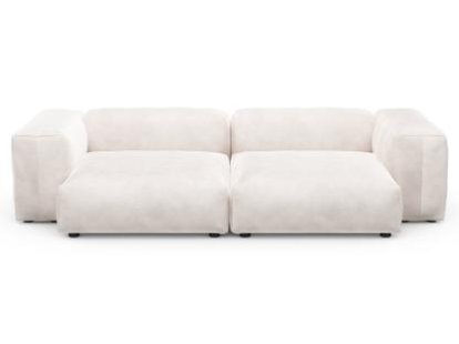 Two Seat Sofa L, Velvet - Creme