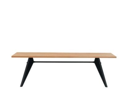 EM Table, 240 x 90 cm, Natural oak veneer, protective varnish, Deep black