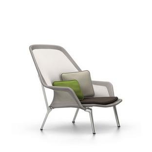 Slow Chair, Base polished, Brown/Crème