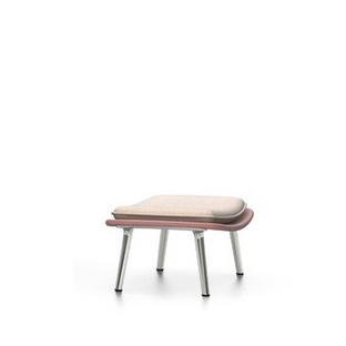 Slow Chair Ottoman, Base polished, Red/Crème