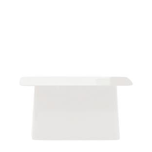 Metal Side Table, White, Large (H 35,5 x B 70 x T 31,5 cm)