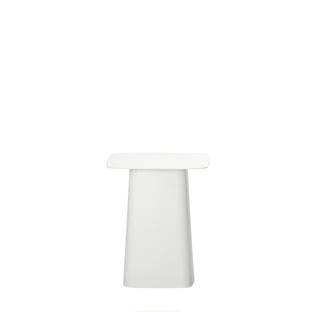 Metal Side Table, White, Small (H 38 x B 31,5 x T 31,5 cm)