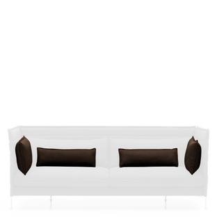 Cushion Set for Alcove Sofa, For 2-seater, Credo, Chocolate/black