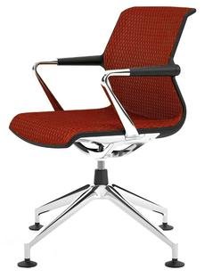 Unix Chair with Four Star Base, Diamond Mesh brick, Basic dark
