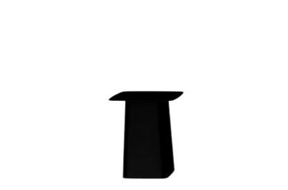 Metal Side Table Outdoor, Small (H 38 x B 31,5 x T 31,5 cm), Black