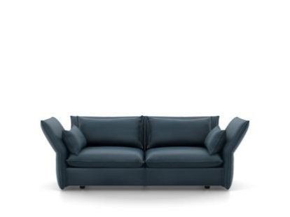 Mariposa Sofa, 2,5-Seater (H80,5 x W171 x D101,5 cm), Iroko steel blue
