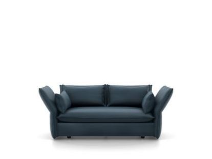 Mariposa Sofa, 2-Seater (H80,5 x B140 x T101,5 cm), Iroko steel blue