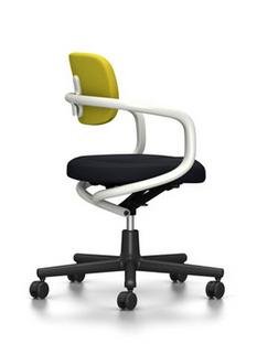 Allstar Office Swivel Chair, White, Hopsak, Yellow / pastel green
