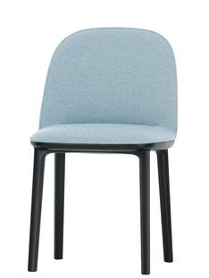 Softshell Side Chair, Light grey / ice blue, Glides for carpets