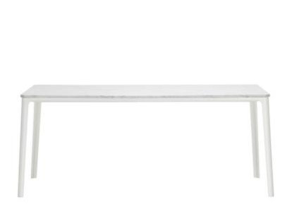 Plate Dining Table, 180 x 90 cm, Marble Carrara, White