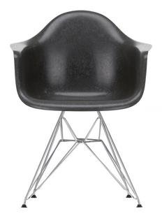 Eames Fiberglass Armchair DAR, Eames elephant hide grey, Chrome-plated