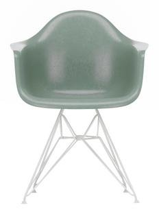 Eames Fiberglass Armchair DAR, Eames sea foam green, White