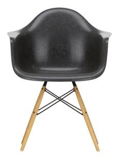 Eames Fiberglass Armchair DAW, Eames elephant hide grey, Ash honey tone