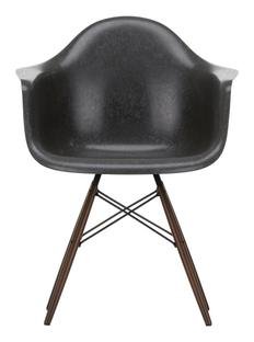 Eames Fiberglass Armchair DAW, Eames elephant hide grey, Dark maple