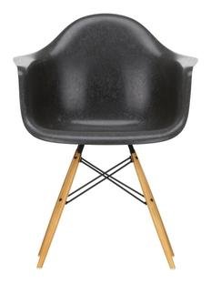 Eames Fiberglass Armchair DAW, Eames elephant hide grey, Yellowish maple