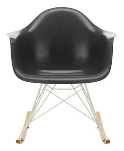 Eames Fiberglass Armchair RAR, Eames elephant hide grey, White, Yellowish maple