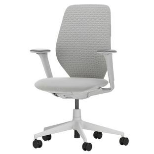 ACX Soft, With forward tilt, with seat depth adjustment, 3D-armrests F, Soft grey, Seat Grid Knit, stone grey, Soft castor for hard floor surfaces