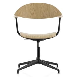 Mynt Chair, Natural oak, protective varnish, Without upholstery, Without upholstery, Deep black, Felt pads for hard floor surfaces
