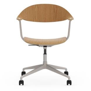 Mynt Office Svivel Chair four-star base, Natural oak, protective varnish, Without upholstery, Without upholstery, Soft light, Soft castors for hard floor surfaces