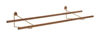 Shoe Rack, Brass, Natural oak
