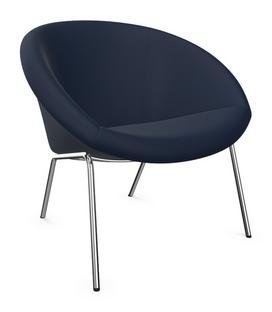 369 , Fabric Harald dark blue, High gloss chrome-plated
