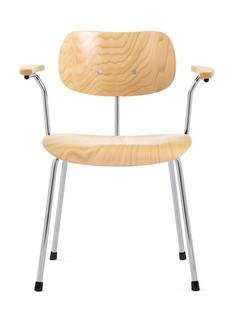 SE 68, Non-stackable, Without upholstery, Chrome-plated, With armrests, Natural