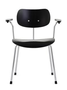 SE 68, Non-stackable, Without upholstery, Chrome-plated, With armrests, Black stained