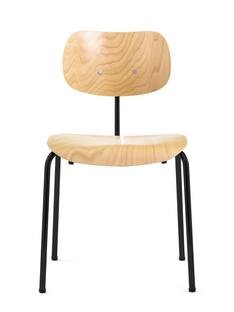 SE 68, Stackable, Without upholstery, Matt black powder-coated, Without armrests, Natural