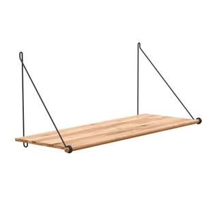 Loop Shelf Black|Natural bamboo 